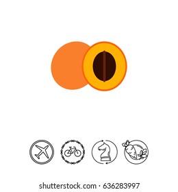 Apricot and cut apricot half