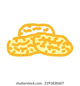 apricot dried fruit color icon vector. apricot dried fruit sign. isolated symbol illustration