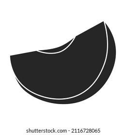 Aprikosengetrocknete Vektorsymbol.Schwarze Vektorsymbol einzeln auf weißem Hintergrund Aprikose getrocknet.