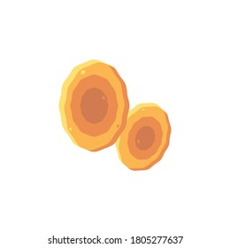 Icono plano de Apricot. Iconos de color de frutas de verano en un estilo moderno y plano. Diseño de gradientes de alimentos saludables, diseñado para web y aplicación