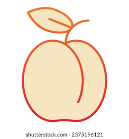 Apricot flat icon. Summer fruit orange icons in trendy flat style. Healthy food gradient style design, designed for web and app. Eps 10