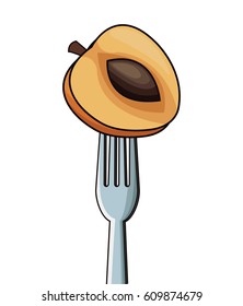 apricot fork fresh image