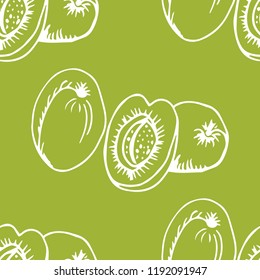apricot fruit seamless pattern