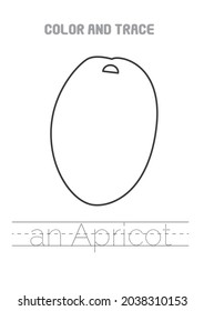 apricot fruits coloring pages isolated education preschool kindergarten early learning education