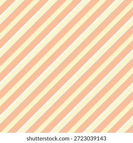 Apricot Iced Tea and White Diagonal Stripe Fabric Textile Seamless Design