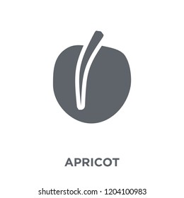 Apricot icon. Apricot design concept from Fruit and vegetables collection. Simple element vector illustration on white background.