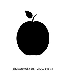 Apricot icon illustrated on background
