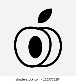 Apricot icon line element. Vector illustration of apricot icon line isolated on clean background for your web mobile app logo design.