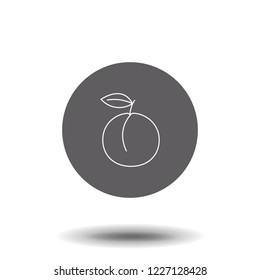 Apricot icon. Apricot linear symbol design from Fruit and vegetables collection. Simple outline element vector illustration on white background.