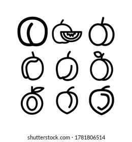 apricot icon or logo isolated sign symbol vector illustration - Collection of high quality black style vector icons
