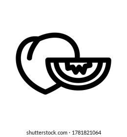 apricot icon or logo isolated sign symbol vector illustration - high quality black style vector icons
