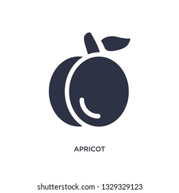 apricot icon. Simple element illustration from fruits and vegetables concept. apricot editable symbol design on white background. Can be use for web and mobile.