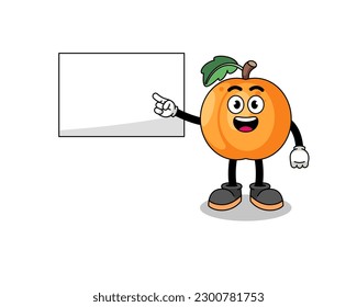 apricot illustration doing a presentation , character design