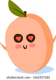 Apricot, ilustración, vector sobre fondo blanco.