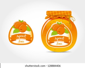 apricot jam vector