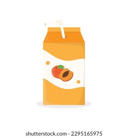 Apricot Juice Icon Vector Design.