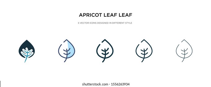 apricot leaf leaf icon in different style vector illustration. two colored and black apricot leaf vector icons designed in filled, outline, line and stroke style can be used for web, mobile, ui