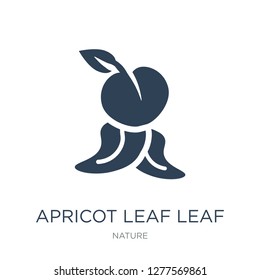 apricot leaf leaf icon vector on white background, apricot leaf leaf trendy filled icons from Nature collection, apricot leaf leaf vector illustration