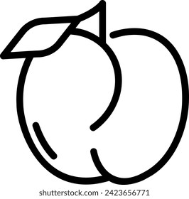 apricot line icon illustration vector