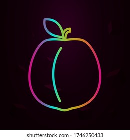 apricot outline nolan icon Simple thin line, outline vector of fruit icons for ui and ux, website or mobile application