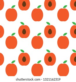 apricot pattern in a white background. vector design illustration.