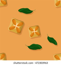 Apricot pies - vector background