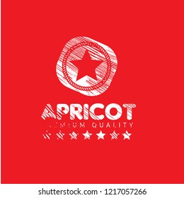 apricot premium quality emblem, label, badge. premium quality package label. vintage stamp. designed for apricot product