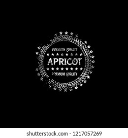 apricot premium quality emblem, label, badge. premium quality package label. vintage stamp. designed for apricot product