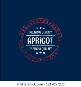 apricot premium quality emblem, label, badge. premium quality package label. vintage stamp. designed for apricot product