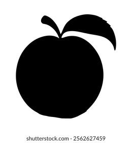 Apricot silhouette vector icon sign symbol illustration design.
