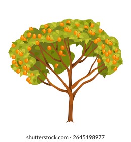 Damasqueiro clipart ou vetor prune planta de fruto. Flora de jardim natural com comida comestível. Floresta de madeira e vegetação da fazenda. Símbolo de cultivo do pomar. Agricultura vegana rural. Botânica e cultivo, colheita