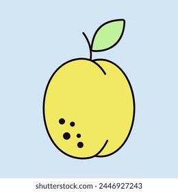 Apricot vector icon. Graph symbol for food and drinks web site, apps design, mobile apps and print media, logo, UI