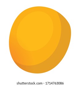 Apricot vector icon.Cartoon vector icon isolated on white background apricot.