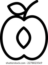 apricot Vector illustration on a transparent background. Premium quality symmbols. Thin line vector icons for concept and graphic design.