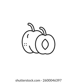 Apricot vector line icon icons design