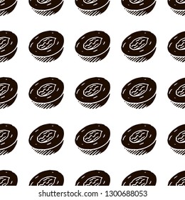 apricot vector seamless pattern