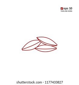 Apricot vector thin line icon on white background. Symbol for web, infographics, print design and mobile UX/UI kit. Vector illustration, EPS10.