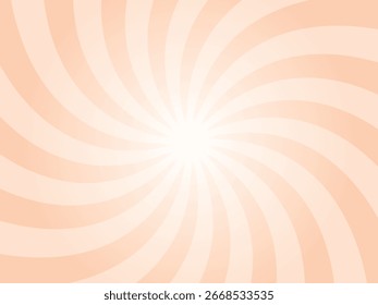 Raios de sol amarelo damasco retro vintage estilo fundo amarelo. Fundo de padrão de Sunburst de redemoinho. Fundo de raios. Ilustração vetorial de banner de verão.