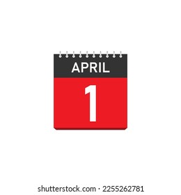 April 1 Concept Design. Vector Illustration.