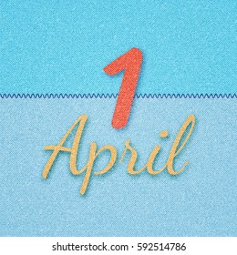 April 1. April Fools' Day. Vector illustration to the first of April.