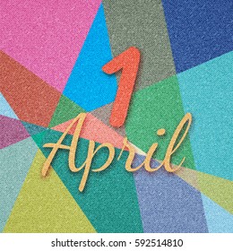 April 1. April Fools' Day. Vector illustration to the first of April.