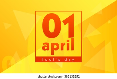 april 1 happy fools day. vector background