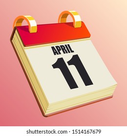 April 11 on Red Calendar