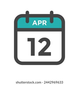 April 12 Calendar Day or Calender Date for Deadline or Appointment