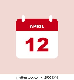APRIL 12 calendar Icon.