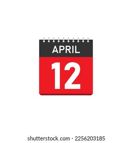 April 12 Concept Design. Vector Illustration.