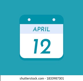 April 12 Single Day Calendar, 12 April
