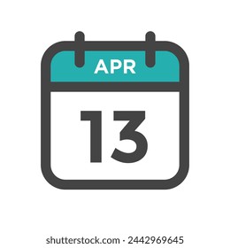 April 13 Calendar Day or Calender Date for Deadline or Appointment