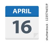 April 16 - Calendar Icon - Vector Illustration