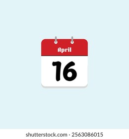 April 16th: Calendar Date Icon